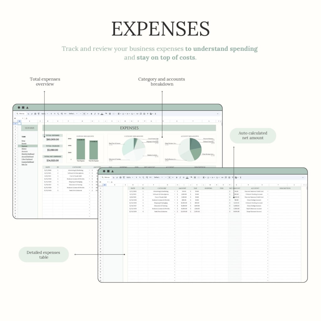 Aureline Easy Bookkeeping Planner